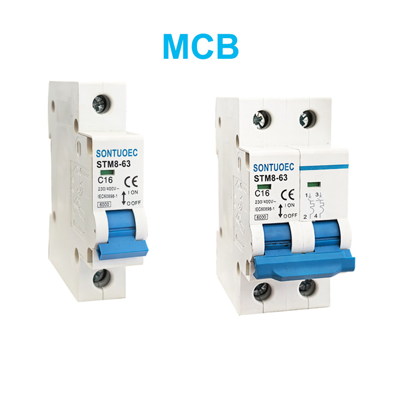 STM8-63 MINIATURE CICICAIT BROUNGER 6KA 1P 2P 3P 4P 16A 230 / 400V